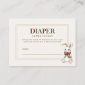 Schattigee Luier Raffle Ticket van Winter Baby sho Informatiekaartje (Voorkant)