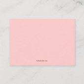 Schattigee Luier w Pink Pins Baby shower Raffle Ti Informatiekaartje (Achterkant)