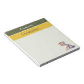 Schattigee luipaard aangepaste naam groene kindere notitieblok (Schuin)