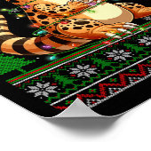Schattigee luipaard gekko kerstmuts lelijke kerstt poster (Hoek)
