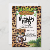 Schattigee luipaardprint Kitty Cat Go Wild Verjaar Kaart (Voorkant)