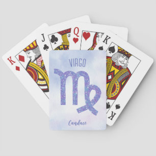 Schattigee Maagd Astrologie Teken Gepersonaliseerd Pokerkaarten