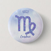 Schattigee Maagd Astrologie Teken Gepersonaliseerd Ronde Button 5,7 Cm (Voorkant)