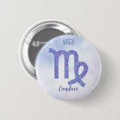 Schattigee Maagd Astrologie Teken Gepersonaliseerd Ronde Button 5,7 Cm (Voorkant /achterkant)