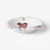 Schattigee maanster Afro-Amerikaans kinder baby sh Papieren Kommen (Gebogen)