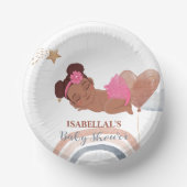 Schattigee maanster Afro-Amerikaans kinder baby sh Papieren Kommen (Voorkant)