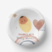 Schattigee maanster Afro-Amerikaans kinder baby sh Papieren Kommen (Voorkant)