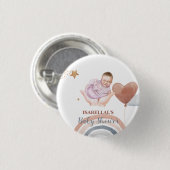 Schattigee maanster Afro-Amerikaans kinder baby sh Ronde Button 3,2 Cm (Voorkant /achterkant)