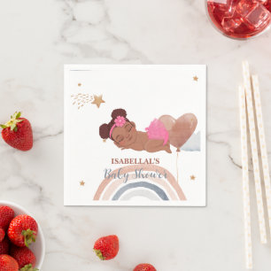 Schattigee maanster Afro-Amerikaans kinder baby sh Servet