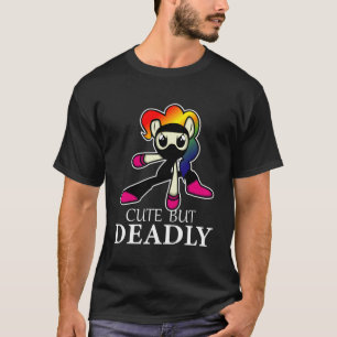 Schattigee maar dodelijke eenhoorn minnaar t-shirt
