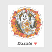 Schattigee maar enge Cartoon geest Sticker (Vel)