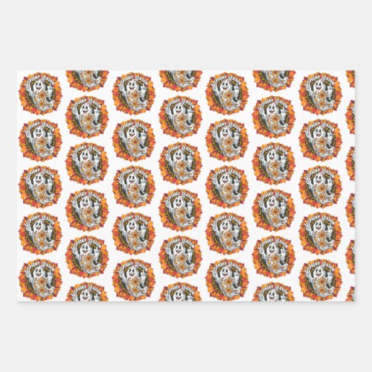 Schattigee maar enge hippie geest inpakpapier vel (Voorkant 3)