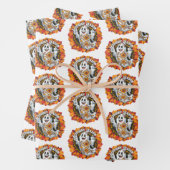 Schattigee maar enge hippie geest inpakpapier vel (In situ)