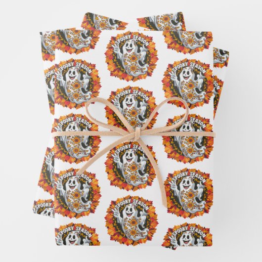 Schattigee maar enge hippie geest inpakpapier vel (In situ)