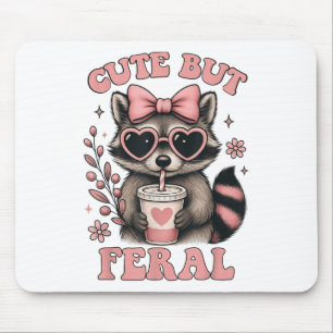 Schattigee Maar Feral Raccoon Sungles Funny Meme S Muismat
