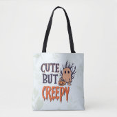 Schattigee maar griezelige geest Halloween Tote Bag (Voorkant)