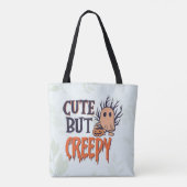 Schattigee maar griezelige geest Halloween Tote Bag (Achterkant)