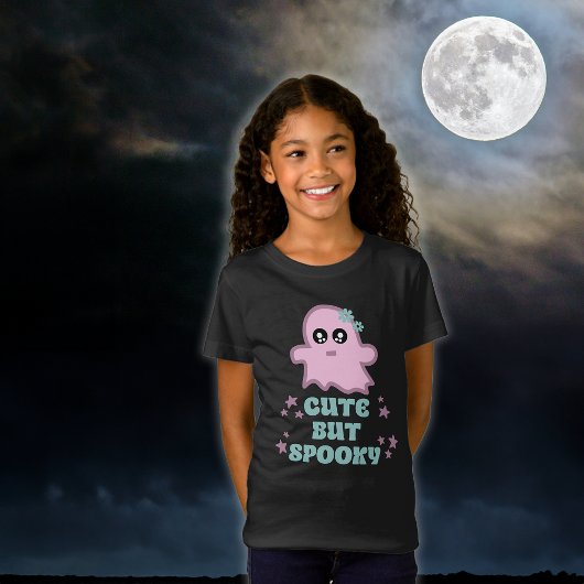 Schattigee maar griezelige Halloween Slogan Graphi T-shirt