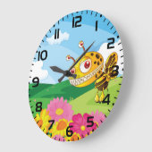 Schattigee maar griezelige monsterbij in een bloem grote klok (Hoek)