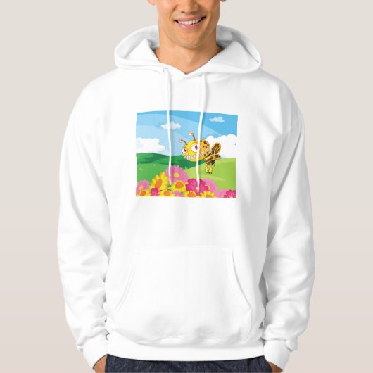 Schattigee maar griezelige monsterbij in een bloem hoodie (Voorkant)
