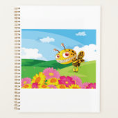 Schattigee maar griezelige monsterbij in een bloem planner (Voorkant)