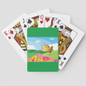 Schattigee maar griezelige monsterbij in een bloem pokerkaarten (Achterkant)