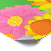 Schattigee maar griezelige monsterbij in een bloem poster (Hoek)