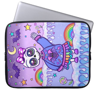 Schattigee maar griezelige skelet meisje laptop Ho Sleeve