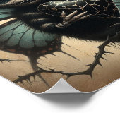 Schattigee maar griezelige vampier vlinder met zwa poster (Hoek)