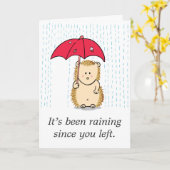 Schattigee maar jammerlijke egel doordrenkt van de kaart (Gele Bloem)