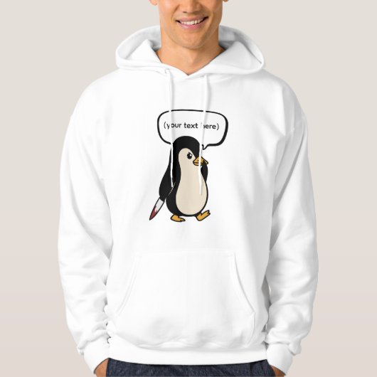 Schattigee maar ondeugende pinguïn hoodie (Voorkant)