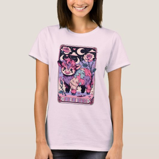 Schattigee maar Pycho Koe Tarot T-shirt (Voorkant)