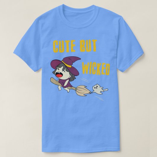 Schattigee maar slechte Chibi heks Halloween T-shirt (Design voorkant)