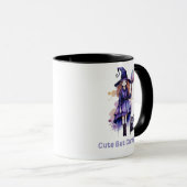 Schattigee maar sluwe zwarte kat heks Halloween Mo Mok (Voorkant rechts)