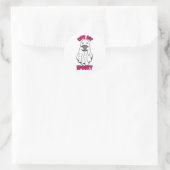 Schattigee maar spookachtige Halloween-geest met e Ronde Sticker (Tas)