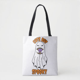 Schattigee maar spookachtige Halloween-geest met e Tote Bag