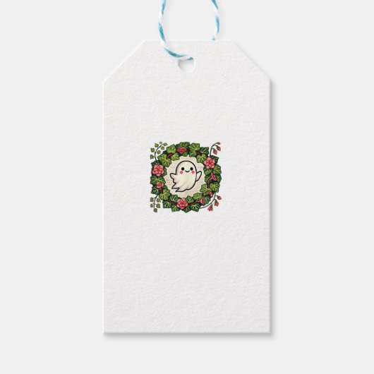 Schattigee maar Spooky Ghost Illustration Tanktop Cadeaulabel (Voorkant)