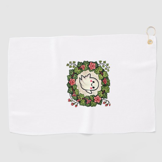 Schattigee maar Spooky Ghost Illustration Tanktop Golfhanddoek (Horizontaal)