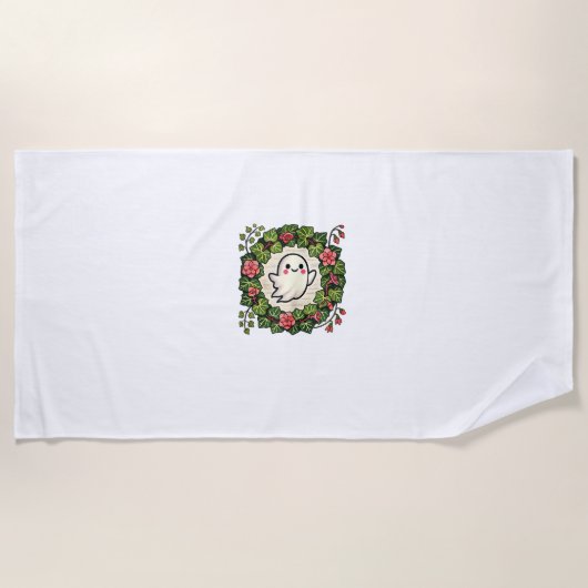 Schattigee maar Spooky Ghost Illustration Tanktop Strandlaken (Voorkant)