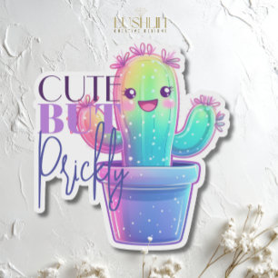 Schattigee maar stekelige cactus - Grappig Succule Sticker