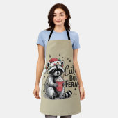 Schattigee maar wilde kerst wasbeer Leuke dier Xma Schort (Gedragen)