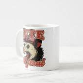 Schattigee maar wilde possum:  sarcastische Humor Koffiemok (Voorkant links)