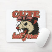 Schattigee maar wilde possum:  sarcastische Humor Muismat (Met muis)