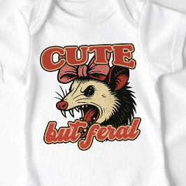 Schattigee maar wilde possum:  sarcastische Humor Romper