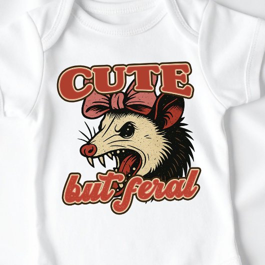 Schattigee maar wilde possum:  sarcastische Humor Romper