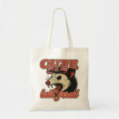 Schattigee maar wilde possum: sarcastische Humor Tote Bag (Voorkant)