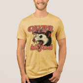 Schattigee maar wilde possum:  sarcastische Humor Tri-Blend Shirt (Voorkant)