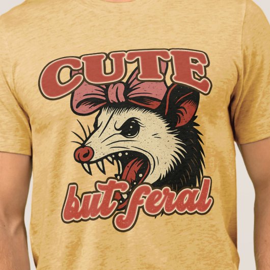 Schattigee maar wilde possum:  sarcastische Humor Tri-Blend Shirt