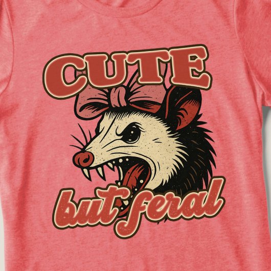 Schattigee maar wilde possum:  sarcastische Humor Tri-Blend Shirt