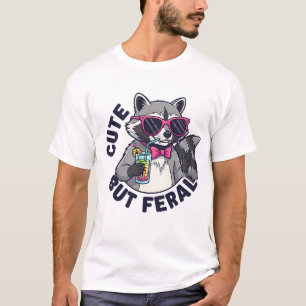 Schattigee maar wilde prullenbak panda wasbeer t-shirt